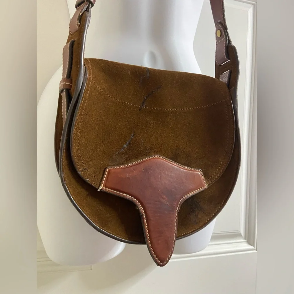 ISABEL MARANT Cognac Suede Leather Saddle Bag - Picture 6 of 16